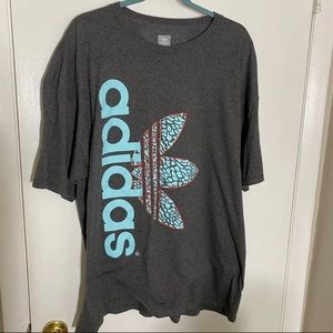 Adidas Mens Teal Logo Tee Shirt XXL